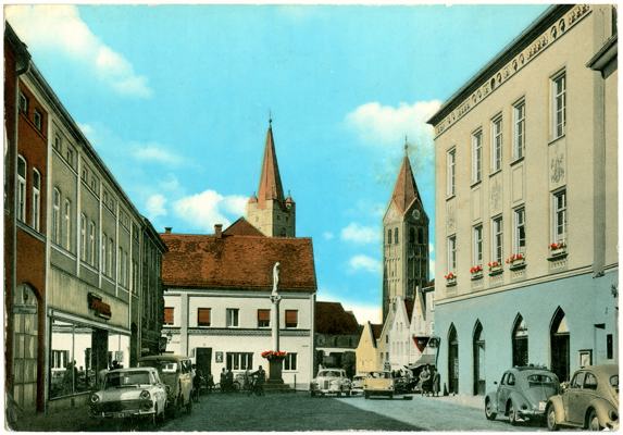 Postkarte Moosburg, Stadtplatz 1975