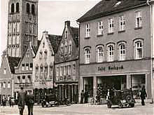 Stadtplatz, Ausschnitt Postkarte 1938