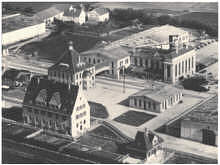 Wörthmühle, im Vordergrund die Hanf-Fabrik Moosburg, 1920
