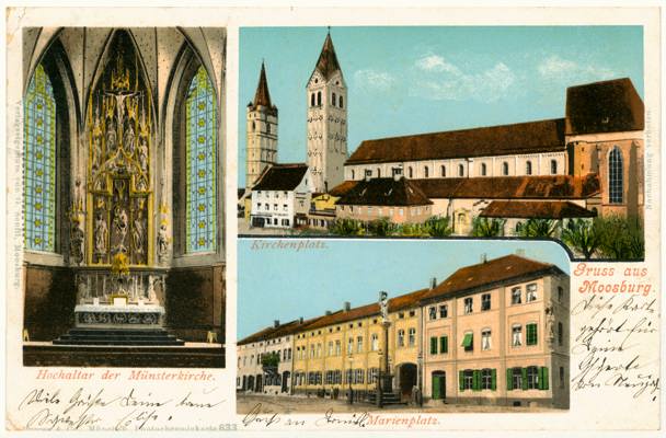 Gruss aus Moosburg, Postkarte 20.01.1905