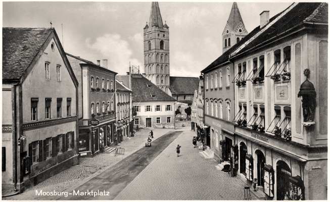 Marktplatz, heute Stadtplatz, Postkarte 1935