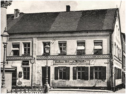 Marienplatz um 1920, Gasthaus Metz (Inhaber Schffler)