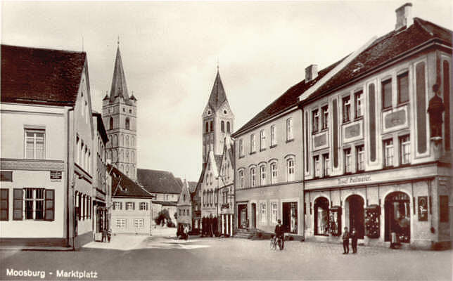 Marktplatz, heute Stadtplatz, Postkarte 1937