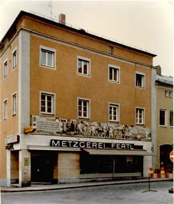 Stadtplatz, Metzgerei Fertl, 1984