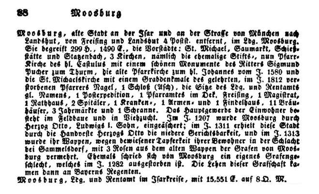 Beschreibung von Moosburg - 1832
