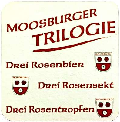 Drei Rosen Bru GmbH Moosburg, Bierdeckel Rckseite