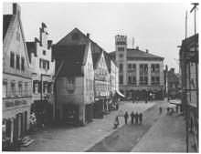 Stadtplatz 1936, Blick vom Sparkassen-Baugerst