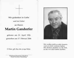 Martin Gandorfer, *1926 †2006