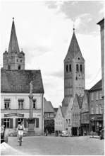 Moosburg Stadtplatz, Postkarte Anfang 1950er