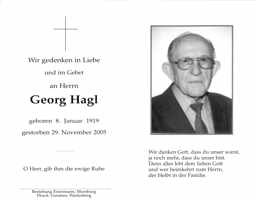 Sterbebildchen Georg Hagl, *1919 †2005